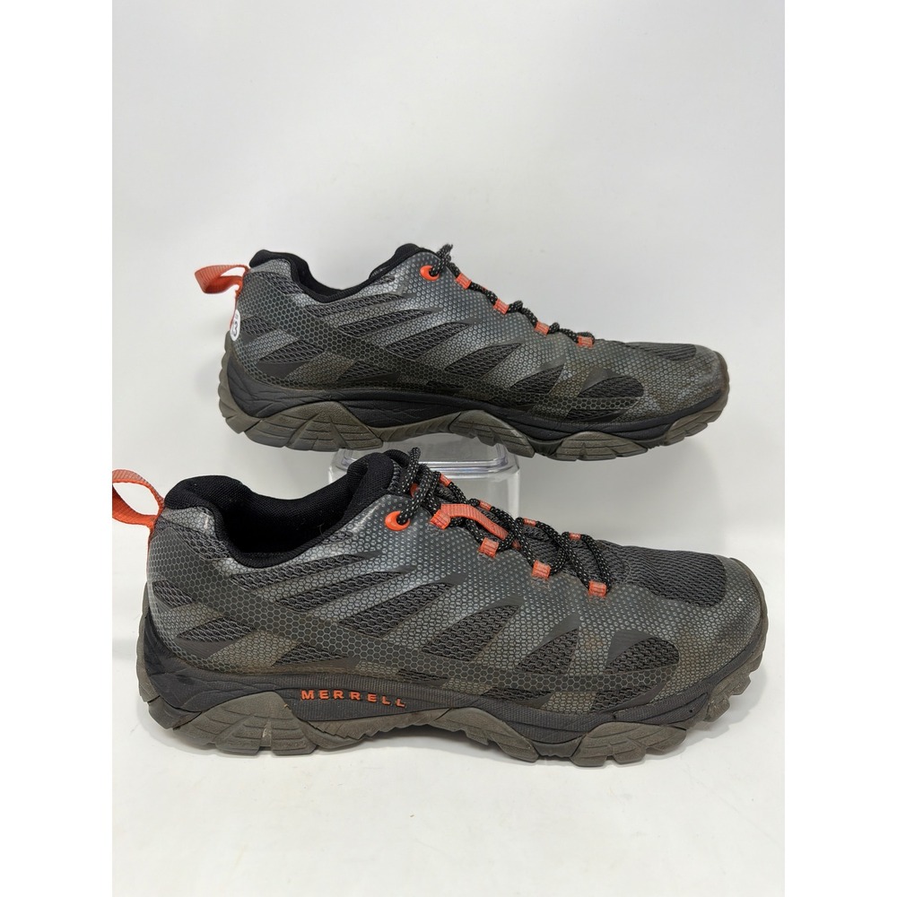 Merrell Alverstone Mens Charcoal Orange Hiking Trail Shoes J06113 Sz  13 damages